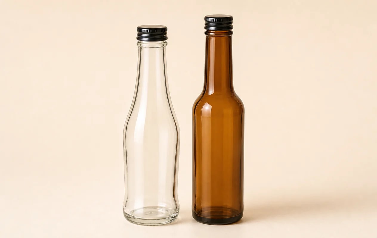 Sauce & Condiment Bottles empty glass products