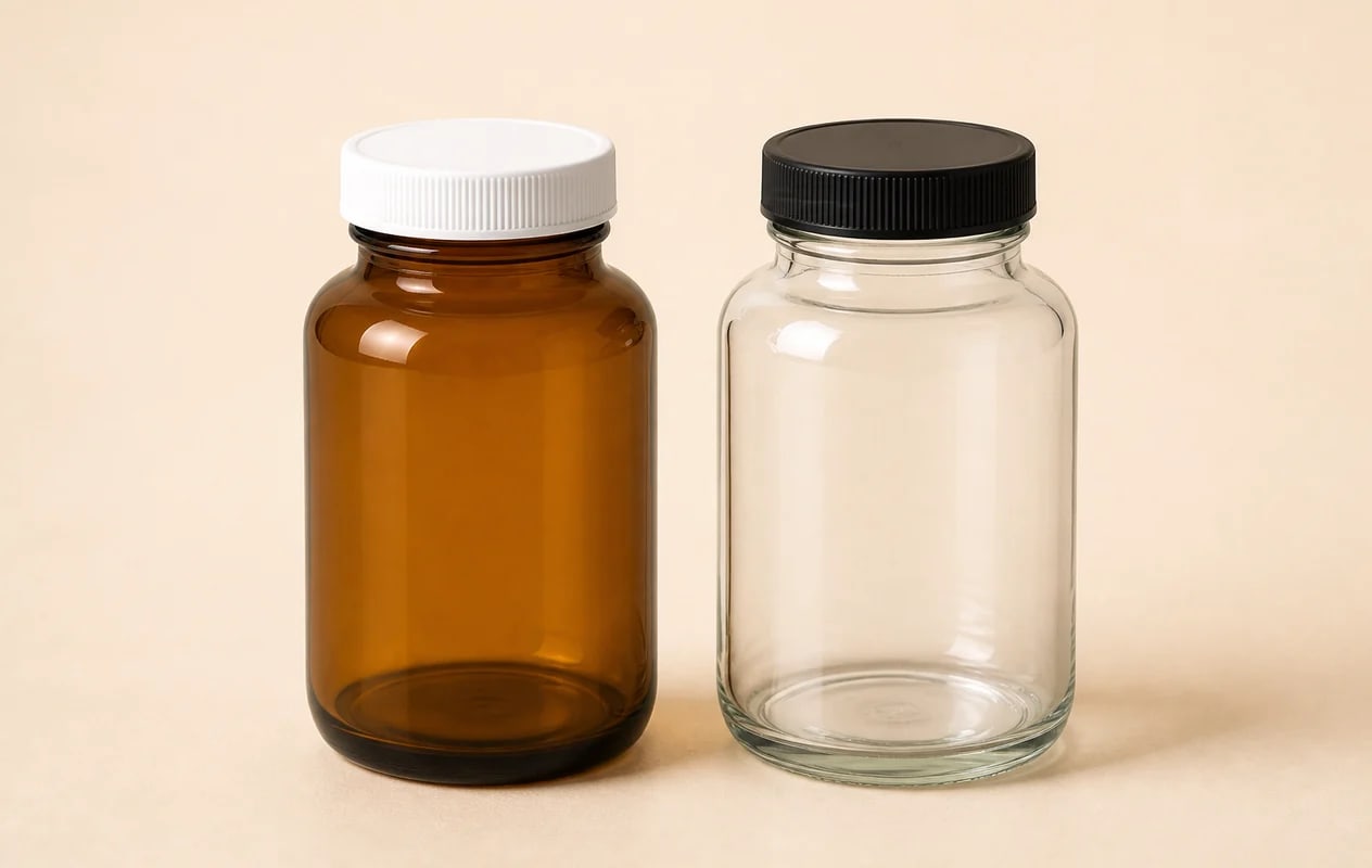 Tablet, Capsule & Supplement Packaging empty glass products