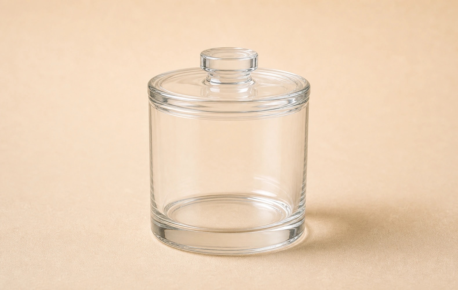 Pots à bougies avec couvercles, emballage en verre vide