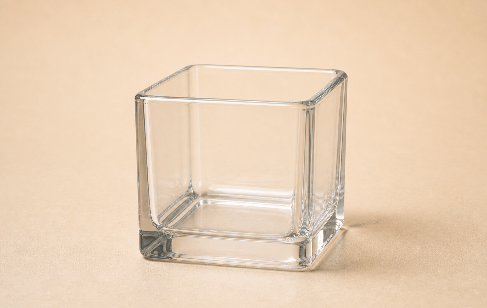 Producto de envase de vidrio vacío: Tarros de velas en forma de cubo