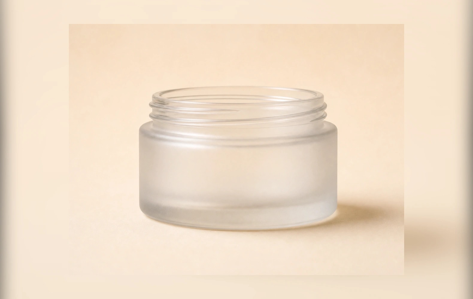 Frosted Cosmetic Cream Jar empty glass packaging product